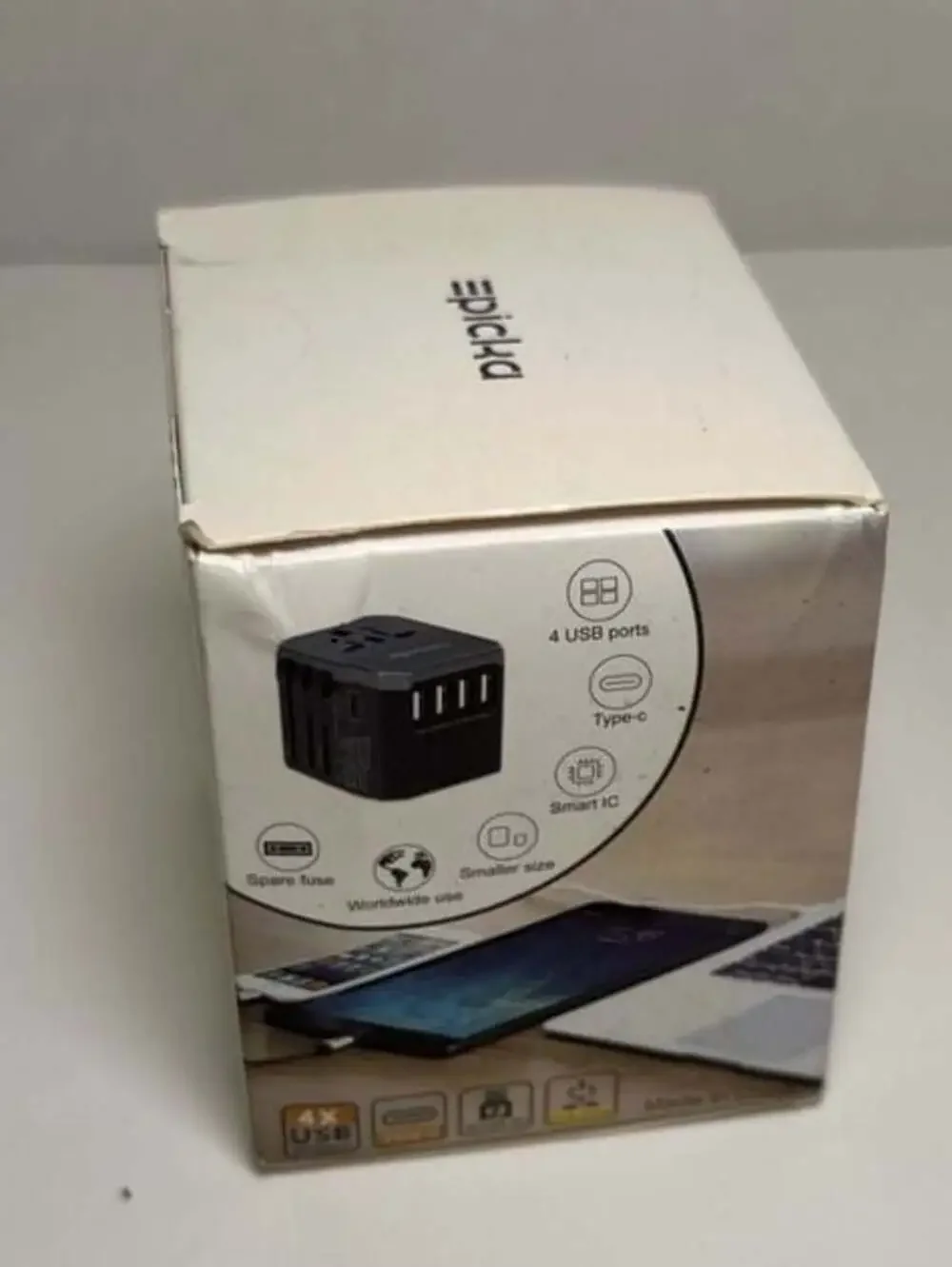 EPICKA Universal Travel Adapter TA-105 International Plug with 4 USB and Type-C